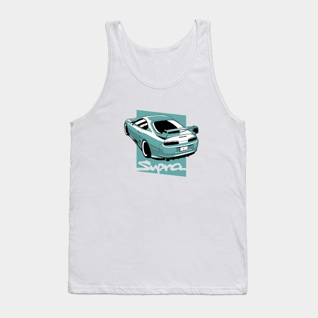 Green Supra MK4 Classic JDM Tank Top by KaroCars